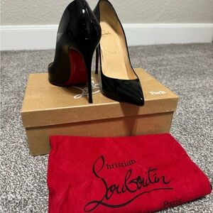 Pigalle Follies 100 Patent - black red bottoms louboutin
